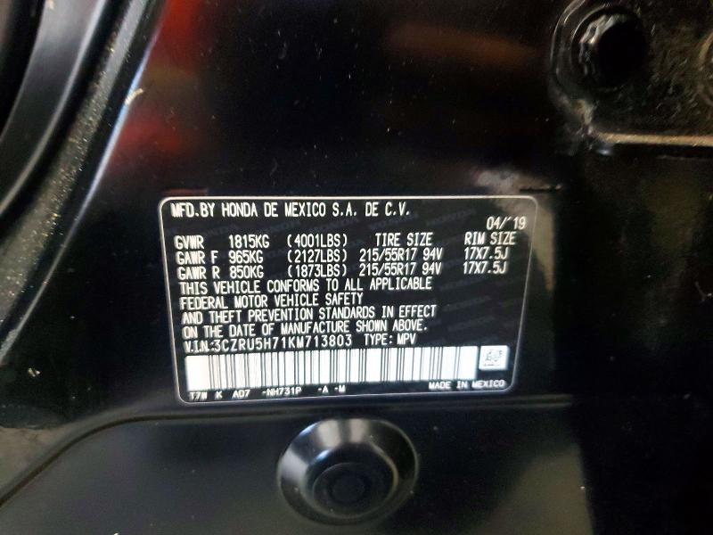 Продажа на аукционе авто 2019 Honda Hr-v, vin: 3CZRU5H71KM713803, номер лота: 54201656