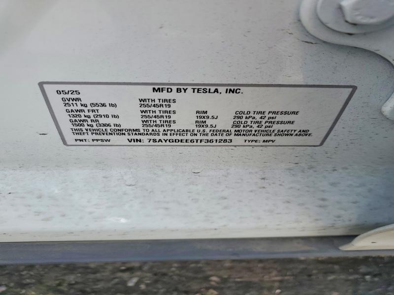 Aukcja sprzedaży 2026 Tesla Model Y, vin: 7SAYGDEE6TF361283, numer aukcji: 55235266