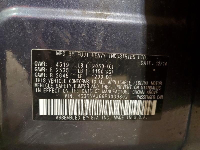 2015 Subaru Legacy მანქანა იყიდება აუქციონზე, vin: 4S3BNAJ66F3039802, აუქციონის ნომერი: 53243276