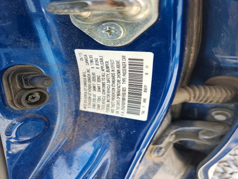 53133766 :رقم المزاد ، 2HGFB2F88FH561825 vin ، 2015 Honda Civic مزاد بيع