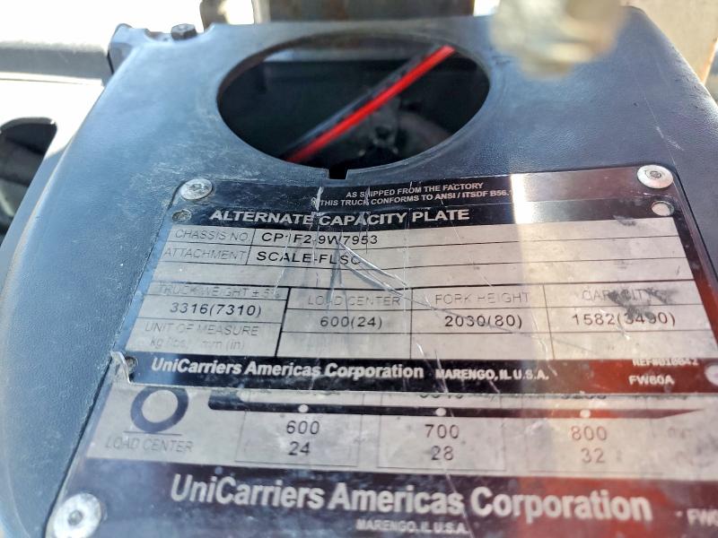 52051326 :رقم المزاد ، CP1F29W7953 vin ، 2015 Unicariers Forklift مزاد بيع