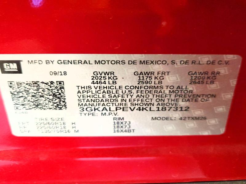 Продажа на аукционе авто 2019 Gmc Terrain, vin: 3GKALPEV4KL187312, номер лота: 53873846