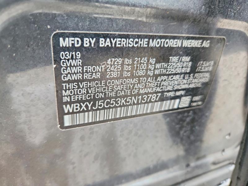 Aukcja sprzedaży 2019 Bmw X2, vin: WBXYJ5C53K5N13787, numer aukcji: 53040386