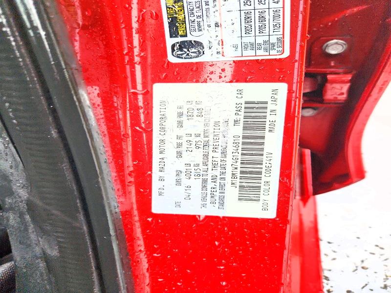 52697456 :رقم المزاد ، JM1BM1W74G1346810 vin ، 2016 Mazda 3 مزاد بيع