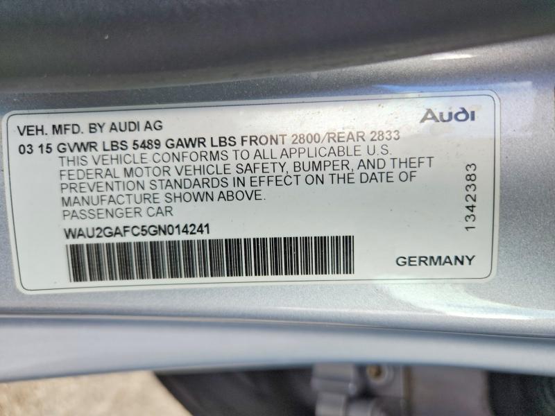 Продажа на аукционе авто 2016 Audi A7, vin: WAU2GAFC5GN014241, номер лота: 55441366