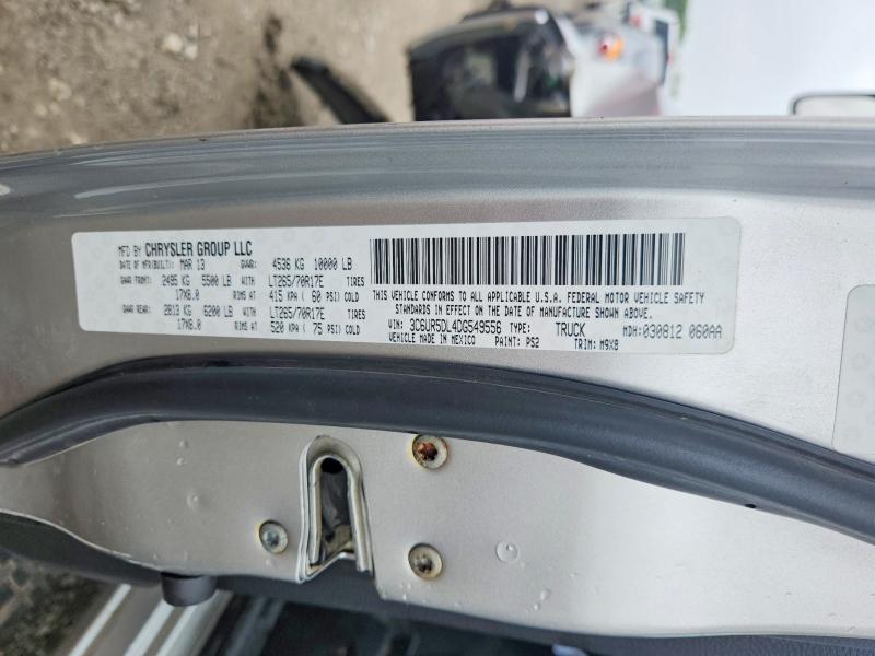 Продажа на аукционе авто 2013 Ram 2500, vin: 3C6UR5DL4DG549556, номер лота: 54094236
