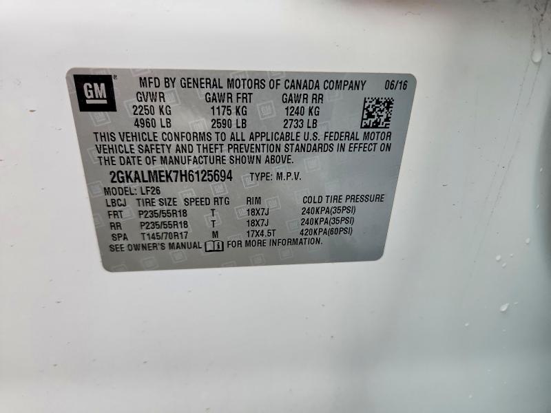Продаж на аукціоні авто 2017 Gmc Terrain, vin: 2GKALMEK7H6125694, номер лоту: 52421106