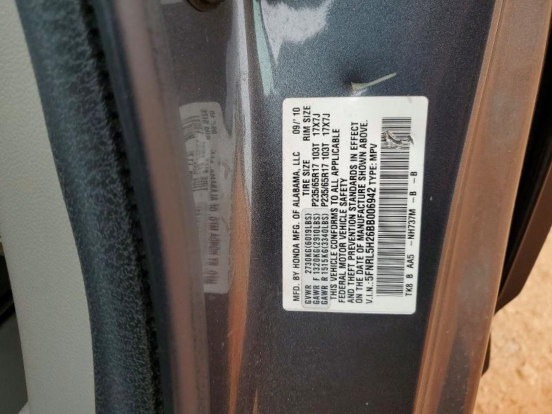 Продаж на аукціоні авто 2011 Honda Odyssey, vin: 5FNRL5H26BB006942, номер лоту: 53026966