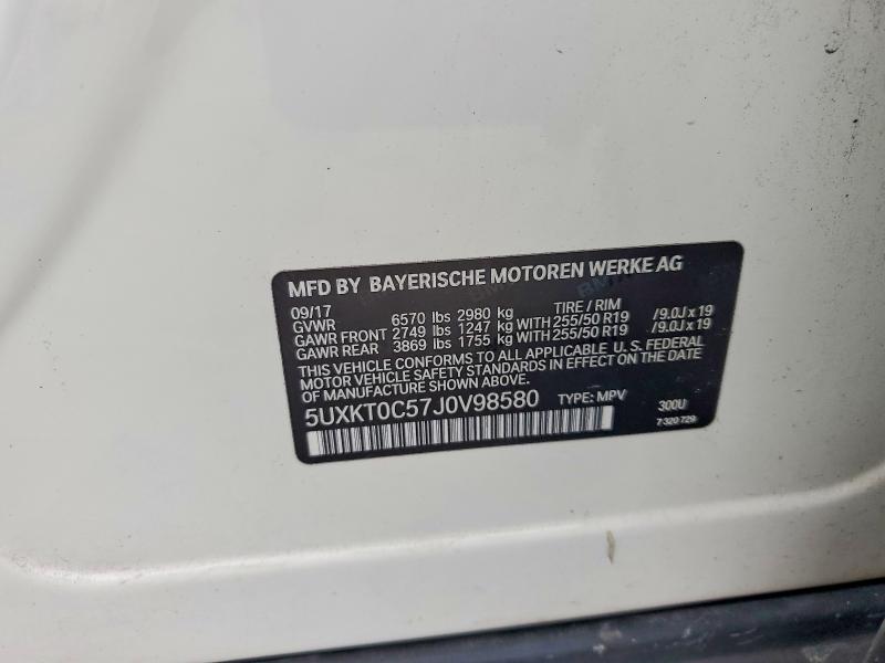 Продаж на аукціоні авто 2018 Bmw X5, vin: 5UXKT0C57J0V98580, номер лоту: 52202716