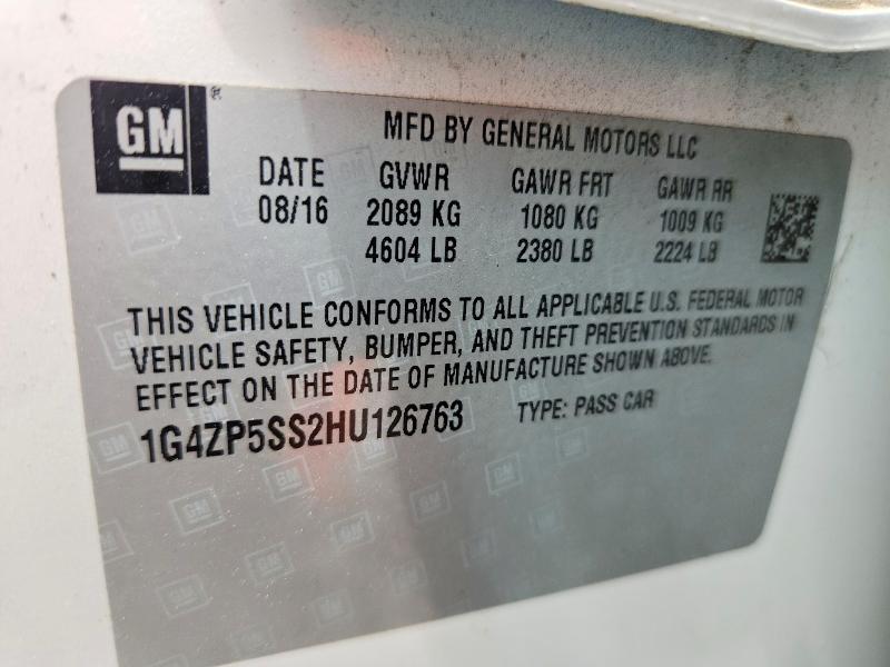 Aukcja sprzedaży 2017 Buick Lacrosse, vin: 1G4ZP5SS2HU126763, numer aukcji: 54690726