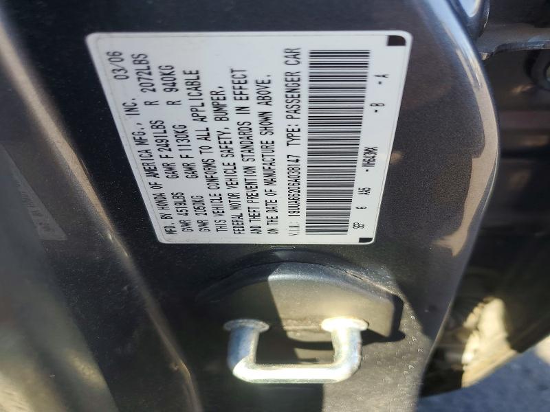 Aukcja sprzedaży 2006 Acura 3.2tl, vin: 19UUA66206A038147, numer aukcji: 54333156