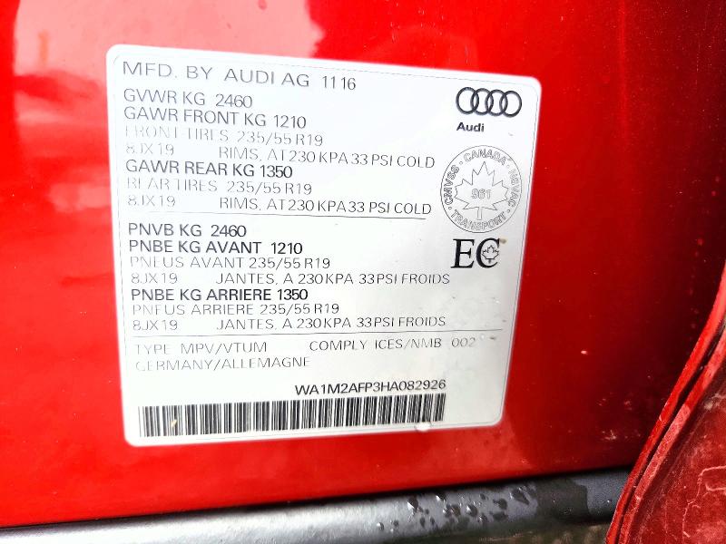 Продажа на аукционе авто 2017 Audi A3 Premium Fronttrak, vin: WA1M2AFP3HA082926, номер лота: 52956736
