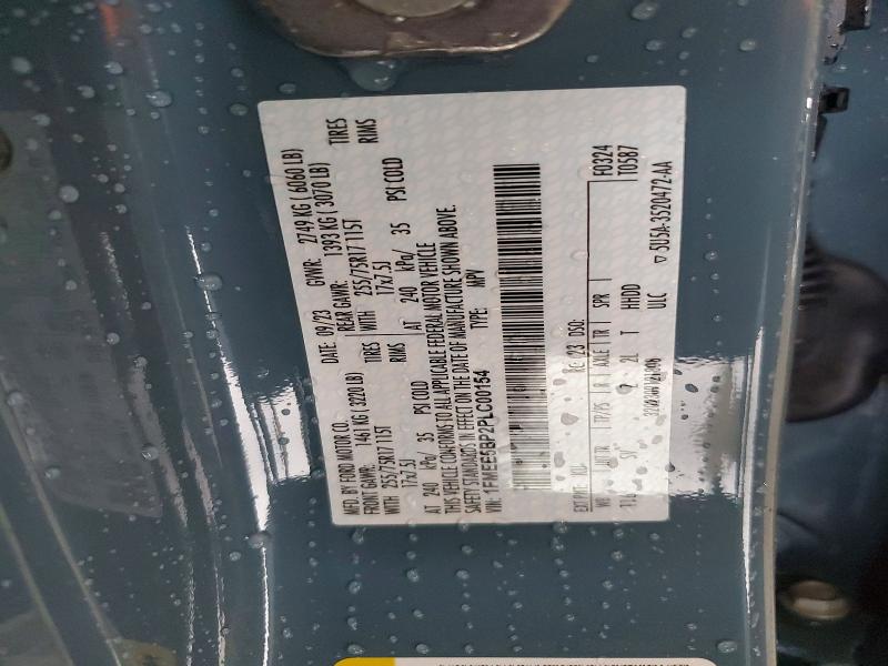 54010866 :رقم المزاد ، 1FMEE5BP2PLC00154 vin ، 2023 Ford Bronco مزاد بيع