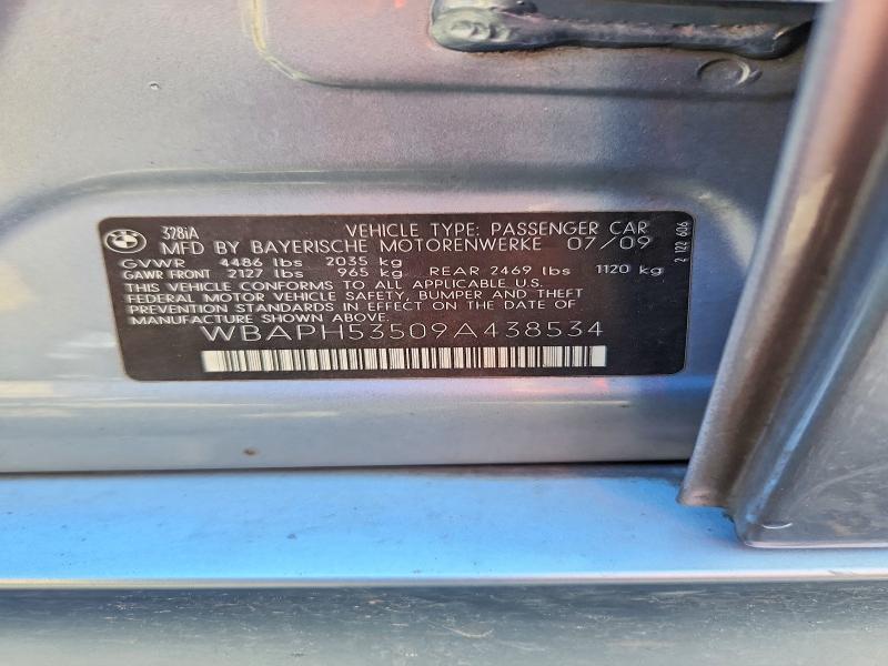 53217726 :رقم المزاد ، WBAPH53509A438534 vin ، 2009 Bmw 328 مزاد بيع