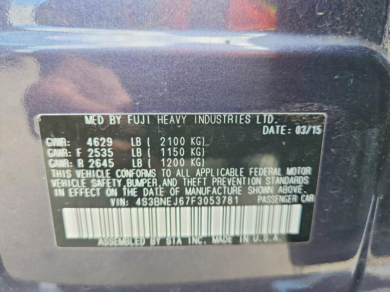2015 Subaru Legacy მანქანა იყიდება აუქციონზე, vin: 4S3BNEJ67F3053781, აუქციონის ნომერი: 55061456