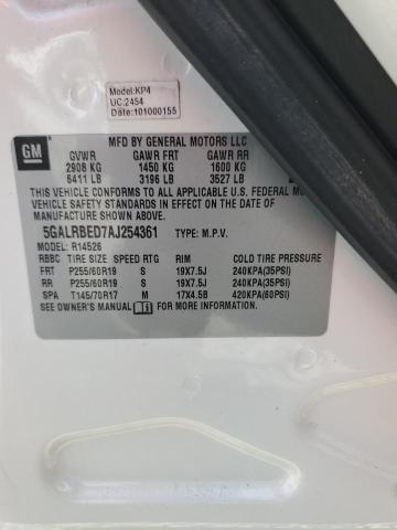 Продаж на аукціоні авто 2010 Buick Enclave, vin: 5GALRBED7AJ254361, номер лоту: 54629926