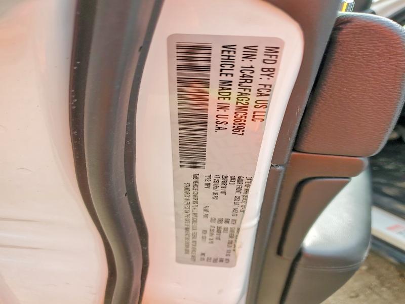 54299146 :رقم المزاد ، 1C4RJFAG2MC568967 vin ، 2021 Jeep Grand Cherokee مزاد بيع