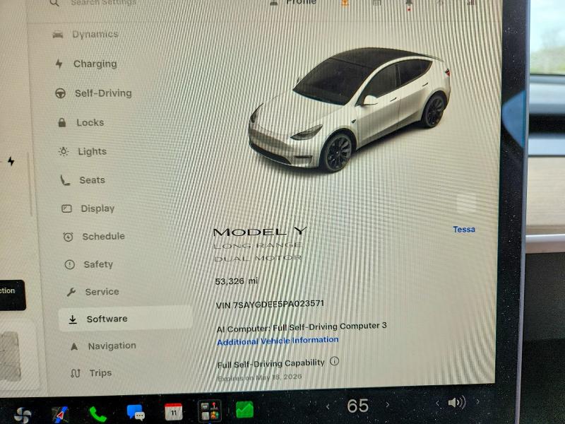 2023 Tesla Model Y მანქანა იყიდება აუქციონზე, vin: 7SAYGDEE5PA023571, აუქციონის ნომერი: 52585806