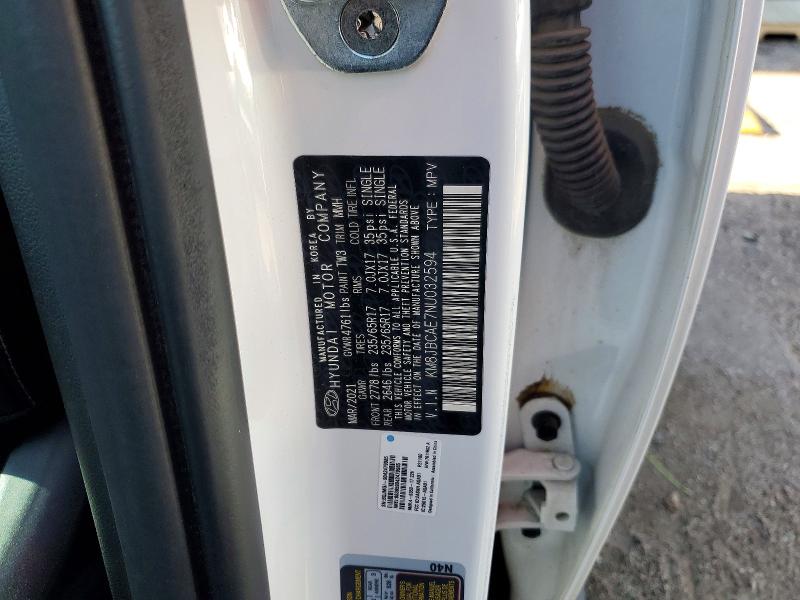 Aukcja sprzedaży 2022 Hyundai Tucson, vin: KM8JBCAE7NU032594, numer aukcji: 53436566