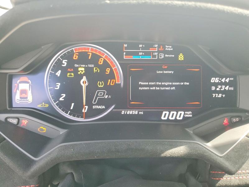 2018 Lamborghini Huracan მანქანა იყიდება აუქციონზე, vin: ZHWUD4ZF4JLA08259, აუქციონის ნომერი: 55025156