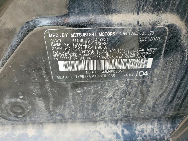 Продаж на аукціоні авто 2021 Mitsubishi Mirage, vin: ML32FUFJ3MHF03551, номер лоту: 54623066