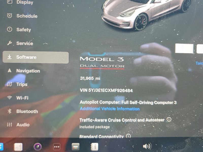 2021 Tesla Model 3 მანქანა იყიდება აუქციონზე, vin: 5YJ3E1ECXMF926484, აუქციონის ნომერი: 53650476