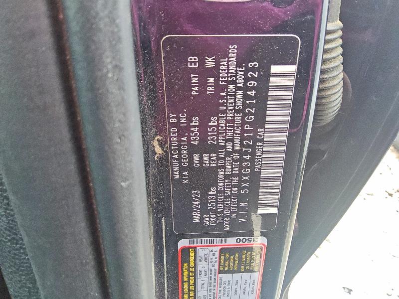 Aukcja sprzedaży 2023 Kia K5, vin: 5XXG34J21PG214923, numer aukcji: 55422126