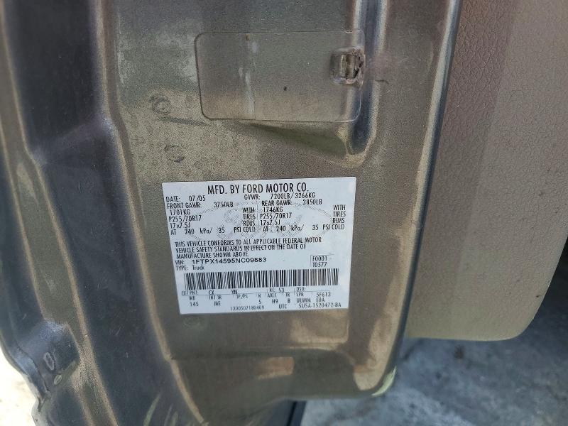 Aukcja sprzedaży 2005 Ford F150, vin: 1FTPX14595NC09883, numer aukcji: 53126746