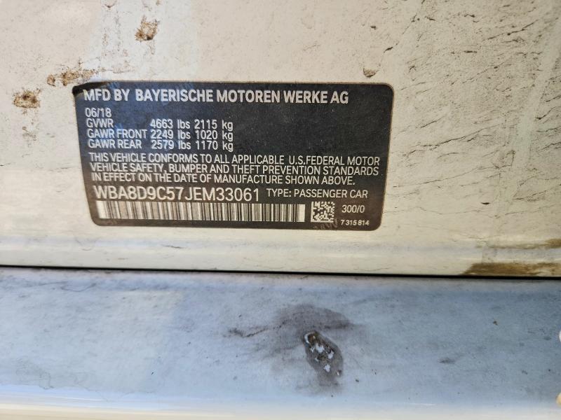 Aukcja sprzedaży 2018 Bmw 330, vin: WBA8D9C57JEM33061, numer aukcji: 54794726