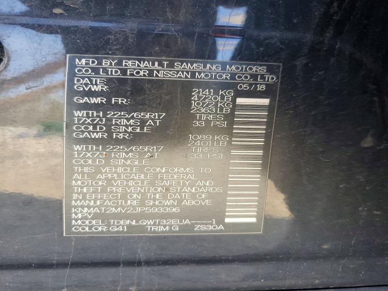 Продаж на аукціоні авто 2018 Nissan Rogue, vin: KNMAT2MV2JP593396, номер лоту: 51872796