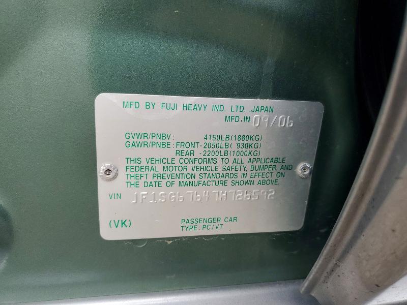 52767496 :رقم المزاد ، JF1SG67647H726592 vin ، 2007 Subaru Forester مزاد بيع