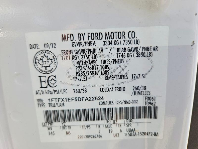 Aukcja sprzedaży 2013 Ford F150, vin: 1FTFX1EF5DFA22524, numer aukcji: 53775146