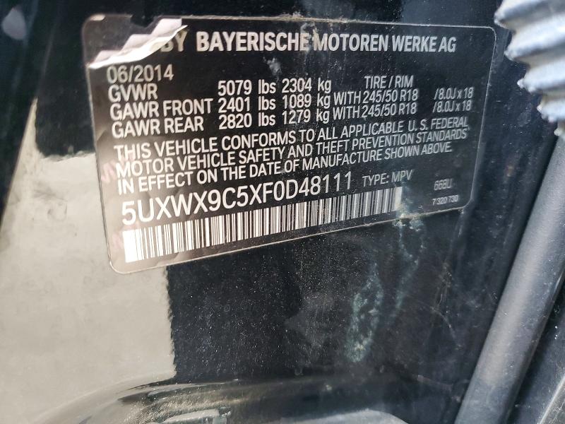Aukcja sprzedaży 2015 Bmw X3, vin: 5UXWX9C5XF0D48111, numer aukcji: 54658476