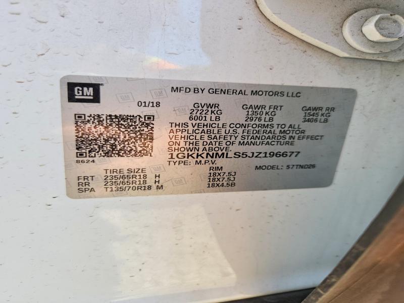 Продажа на аукционе авто 2018 Gmc Acadia, vin: 1GKKNMLS5JZ196677, номер лота: 51995806