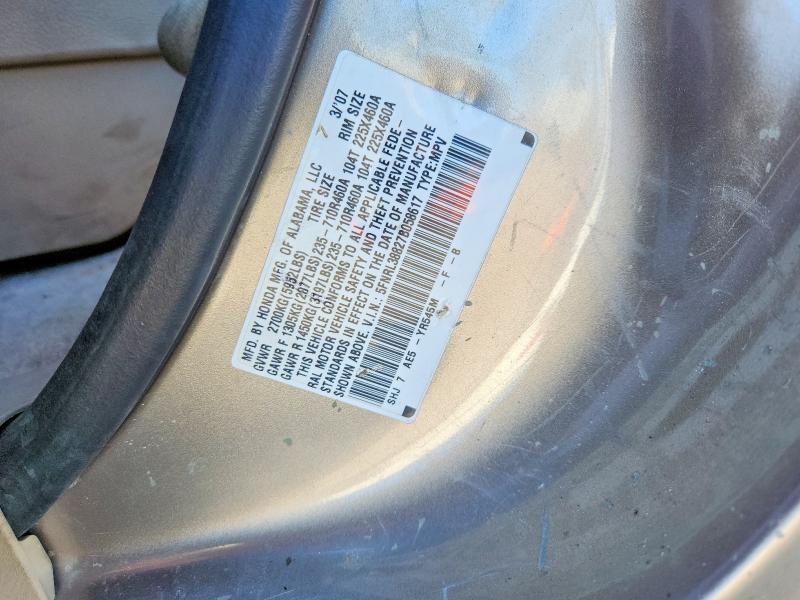 53144126 :رقم المزاد ، 5FNRL38827B058617 vin ، 2007 Honda Odyssey مزاد بيع