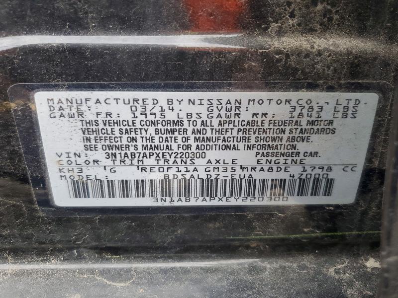 Aukcja sprzedaży 2014 Nissan Sentra, vin: 3N1AB7APXEY220300, numer aukcji: 54111606