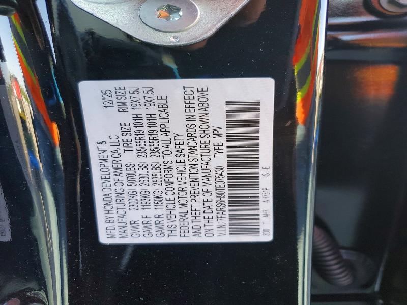 Aukcja sprzedaży 2026 Honda Cr-v, vin: 7FARS6H90TE075430, numer aukcji: 52645776