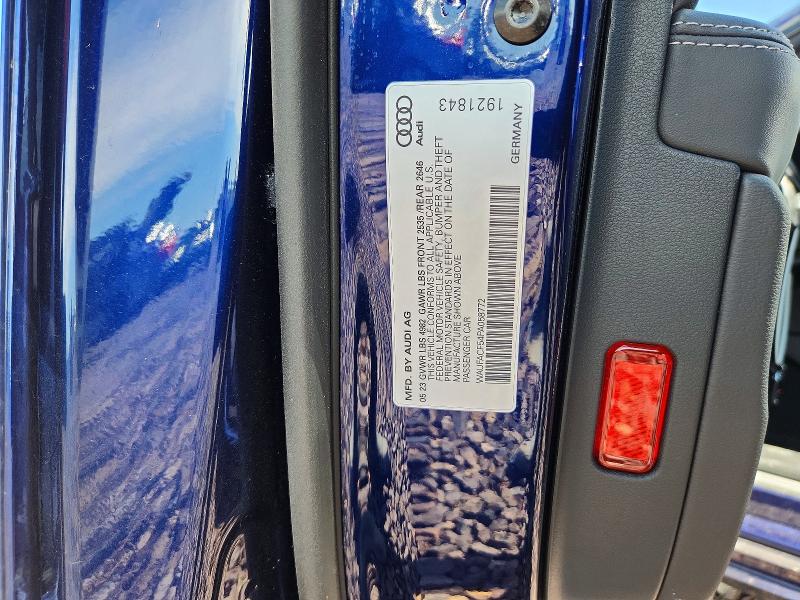 Aukcja sprzedaży 2023 Audi A5, vin: WAUFACF54PA058772, numer aukcji: 52907686