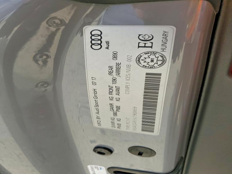 Aukcja sprzedaży 2018 Audi Tt Rs, vin: WUACSAFVXJ1900659, numer aukcji: 51340376