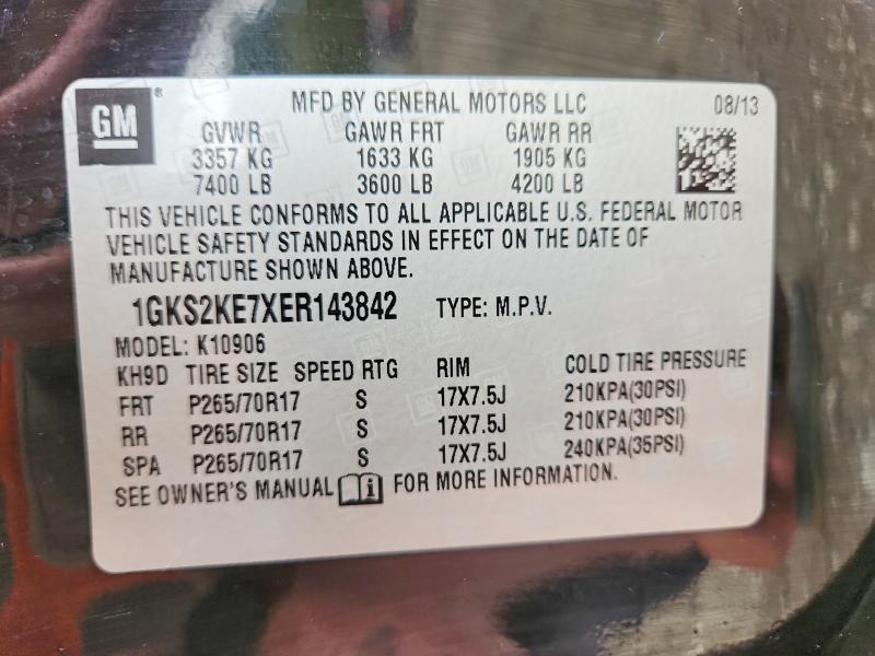 Aukcja sprzedaży 2014 Gmc Yukon Xl, vin: 1GKS2KE7XER143842, numer aukcji: 53944116