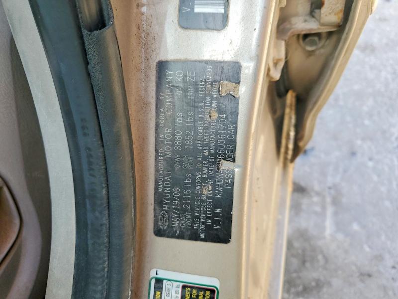 Продажа на аукционе авто 2006 Hyundai Elantra, vin: KMHDN46D66U361704, номер лота: 52478246