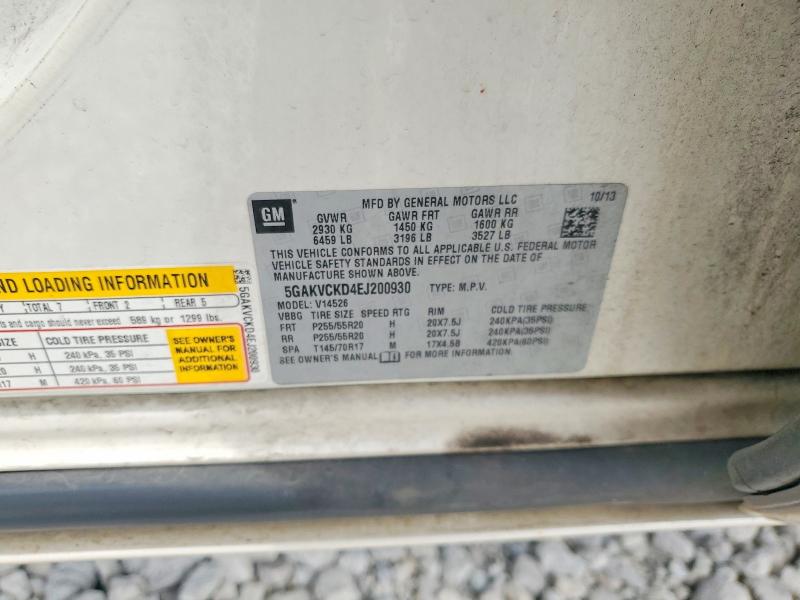 Продаж на аукціоні авто 2014 Buick Enclave, vin: 5GAKVCKD4EJ200930, номер лоту: 54586126