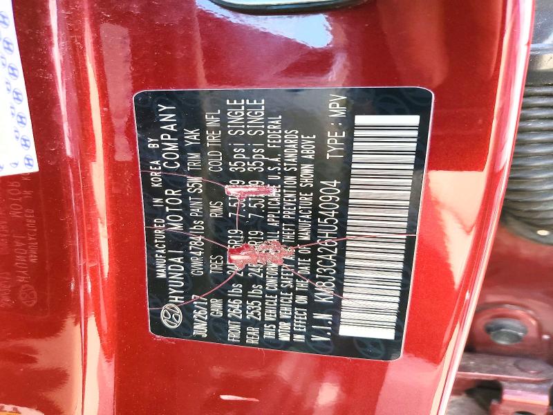 Продаж на аукціоні авто 2017 Hyundai Tucson, vin: KM8J3CA26HU540904, номер лоту: 55544276