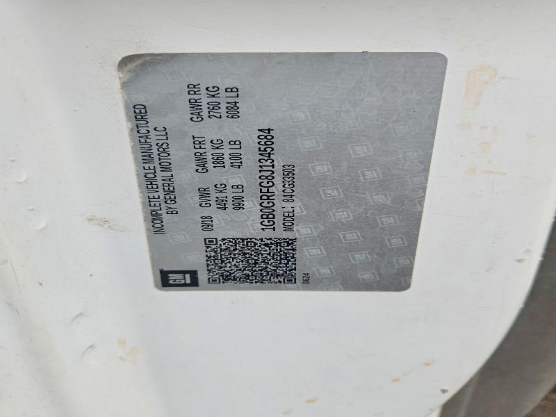 Aukcja sprzedaży 2018 Chev Express G3500, vin: 1GB0GRFG8J1345684, numer aukcji: 52711946