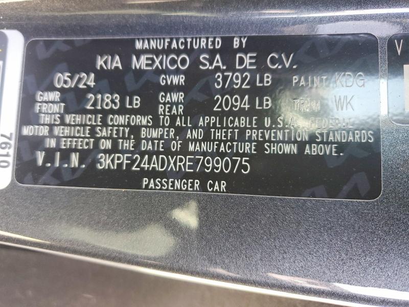 Продажа на аукционе авто 2024 Kia Forte, vin: 3KPF24ADXRE799075, номер лота: 54818666
