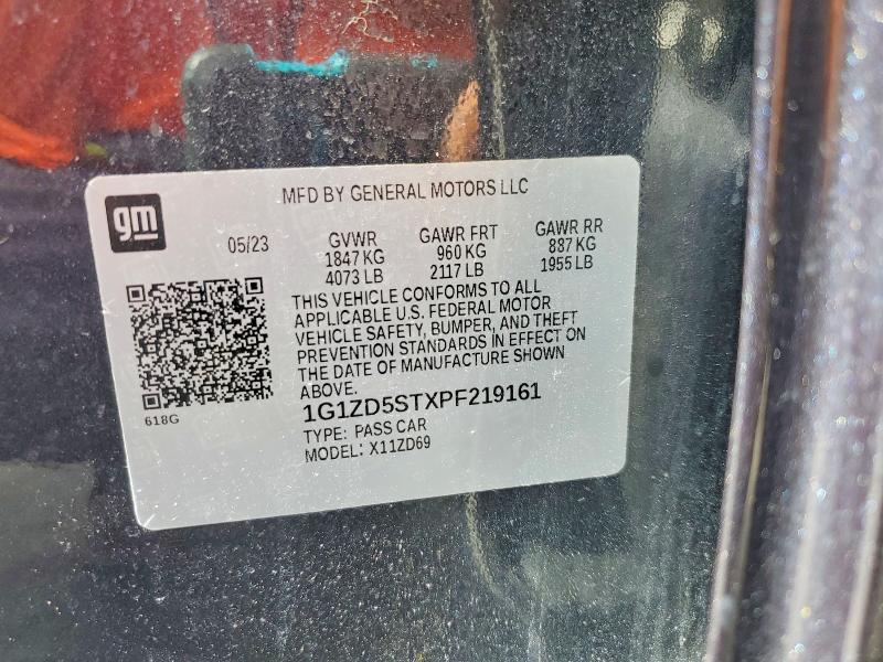 Aukcja sprzedaży 2023 Chevrolet Malibu, vin: 1G1ZD5STXPF219161, numer aukcji: 55319476