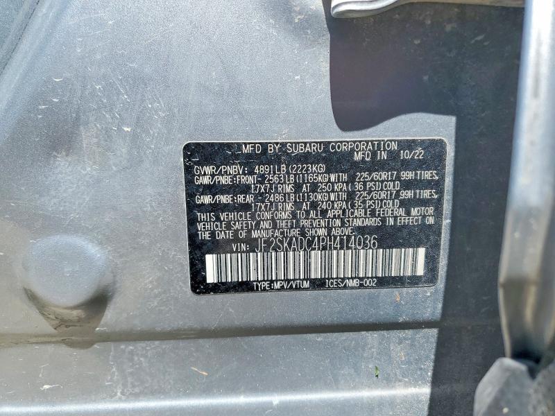 52020546 :رقم المزاد ، JF2SKADC4PH414036 vin ، 2023 Subaru Forester مزاد بيع