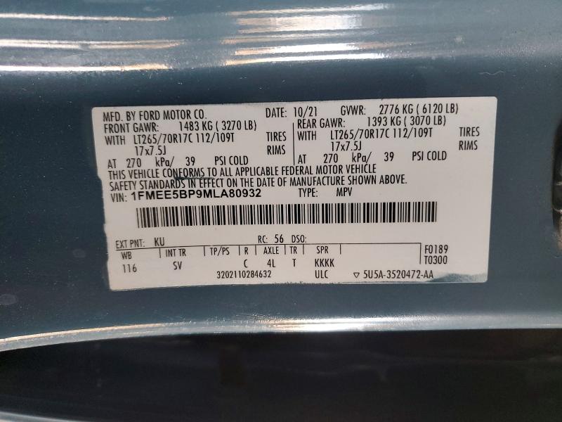 Продажа на аукционе авто 2021 Ford Bronco, vin: 1FMEE5BP9MLA80932, номер лота: 52575296