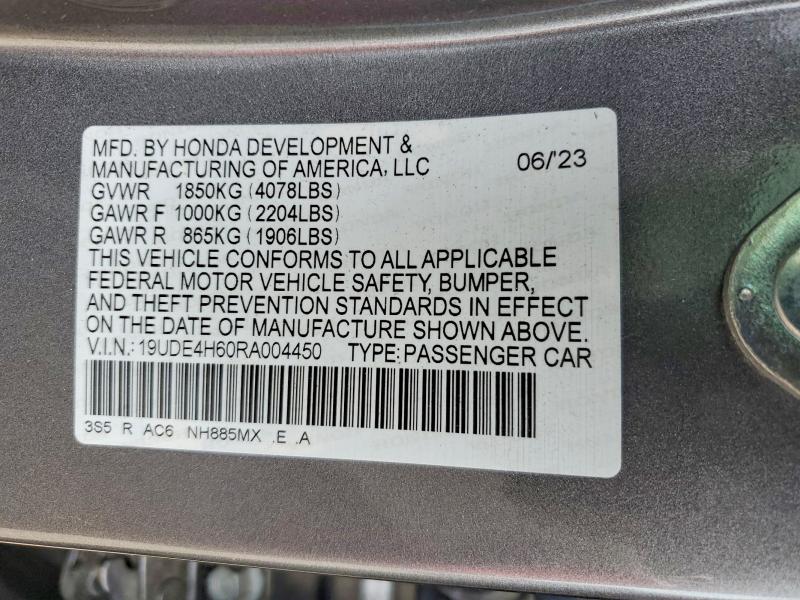 Aukcja sprzedaży 2024 Acura Integra, vin: 19UDE4H60RA004450, numer aukcji: 52340756