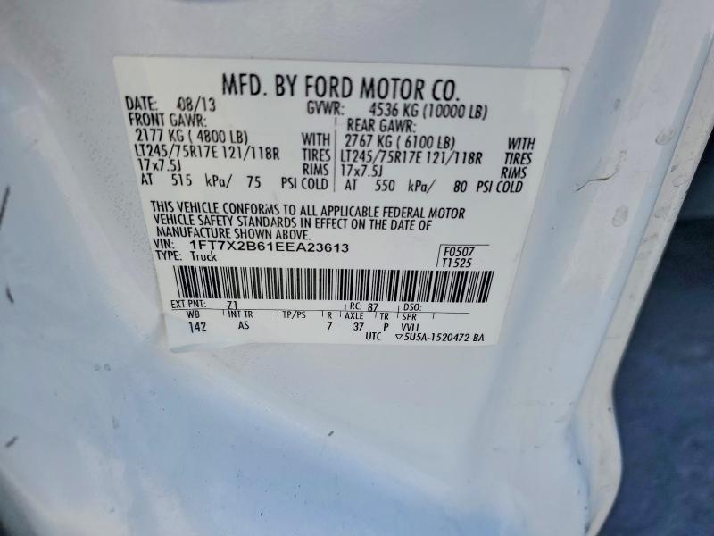 53091906 :رقم المزاد ، 1FT7X2B61EEA23613 vin ، 2014 Ford F250 مزاد بيع